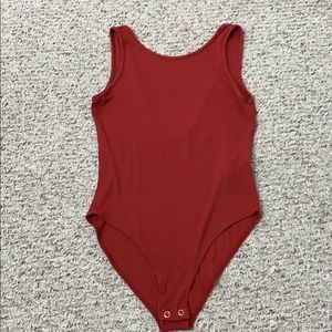 High neck, low back body suit
